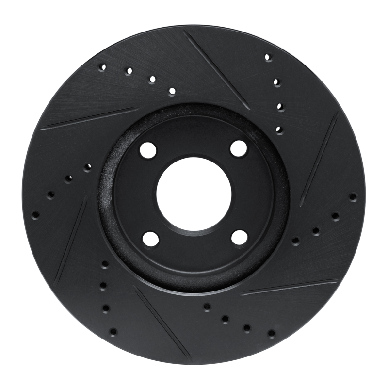 Ford Ecosport Brake Rotor (1) - Front Left - R1 Concepts - Drilled & Slotted - Black - `13-`16